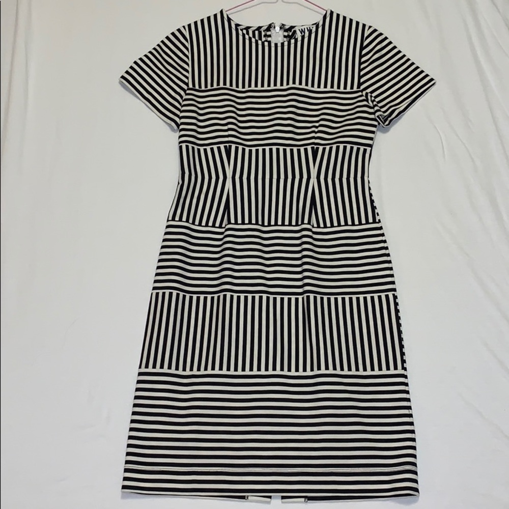 DARK NAVY and White striped Work/ Casual Dress